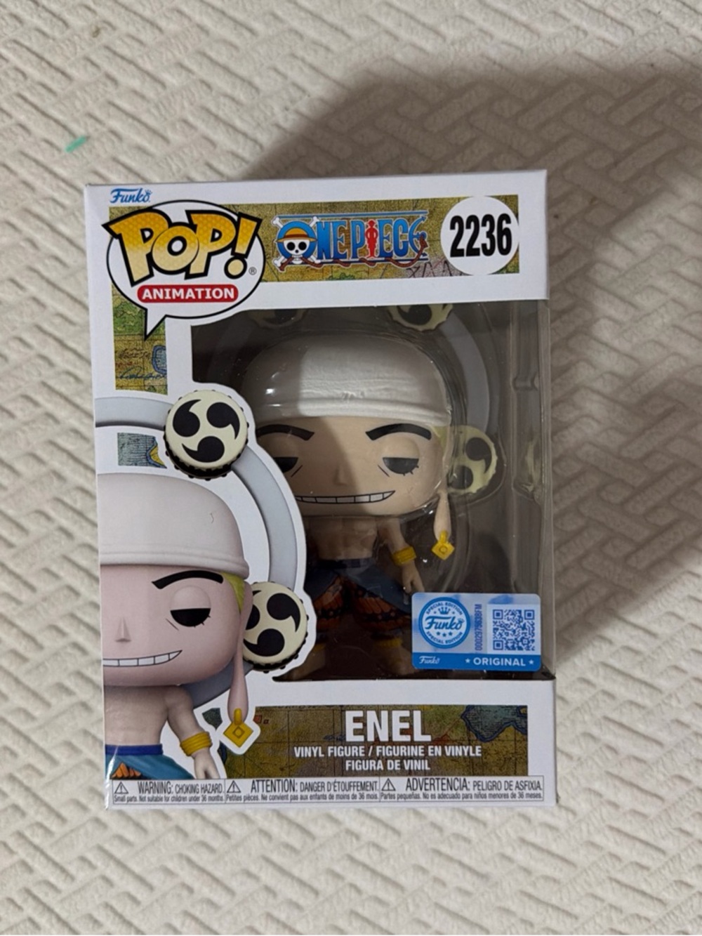 Funko Pop! Animation One Piece Enel Vinyl Figure - White, Yellow, Black, Blue